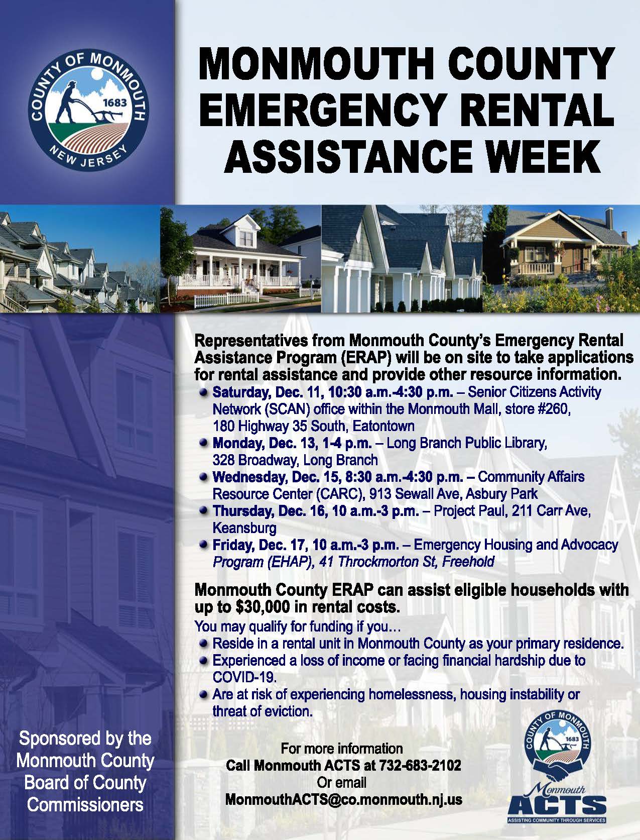Monmouth County Emergency Rental Assistance Week Spring Lake Heights