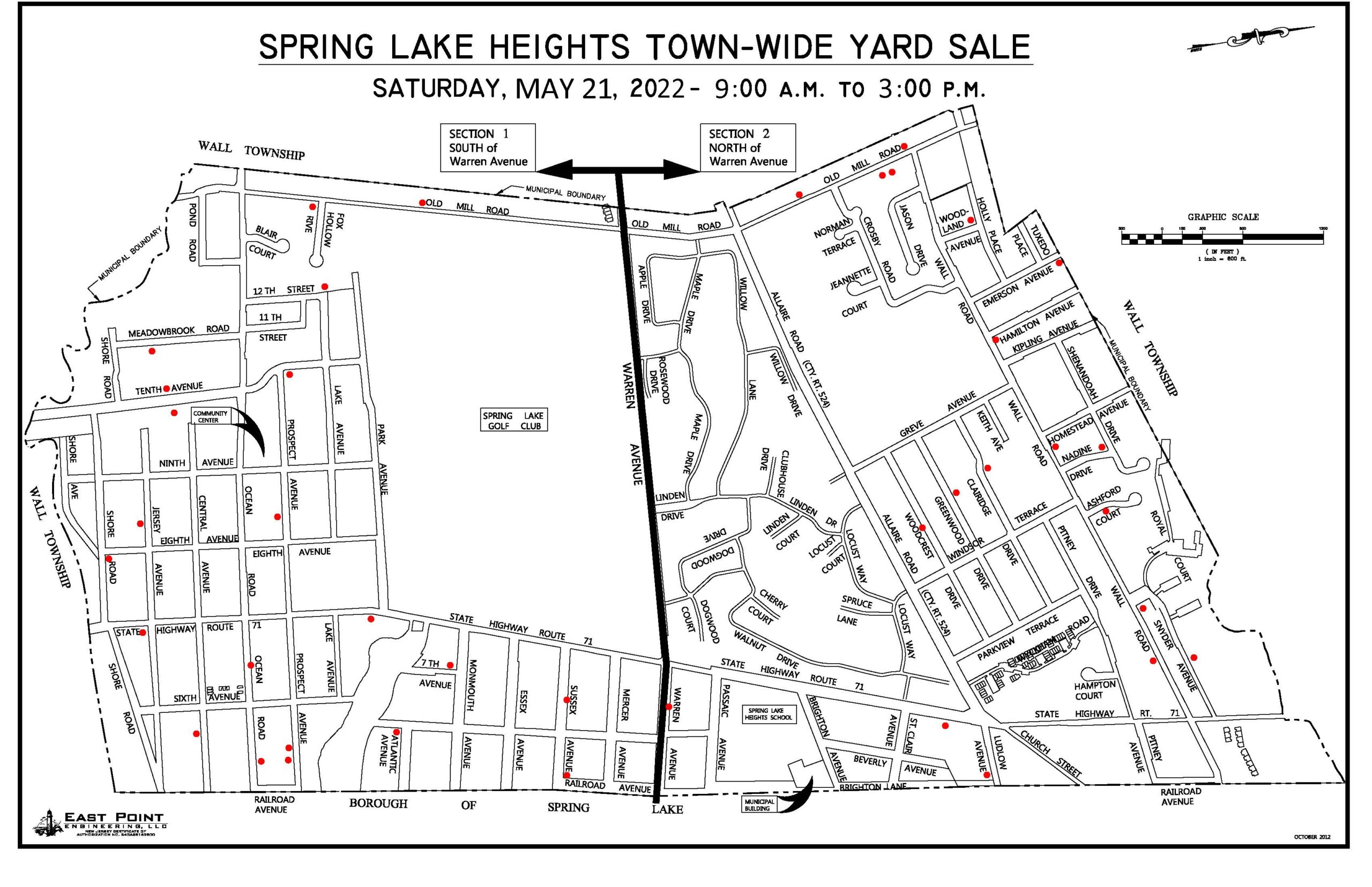 2022 TownWide Yard Sale Map Available Spring Lake Heights New Jersey