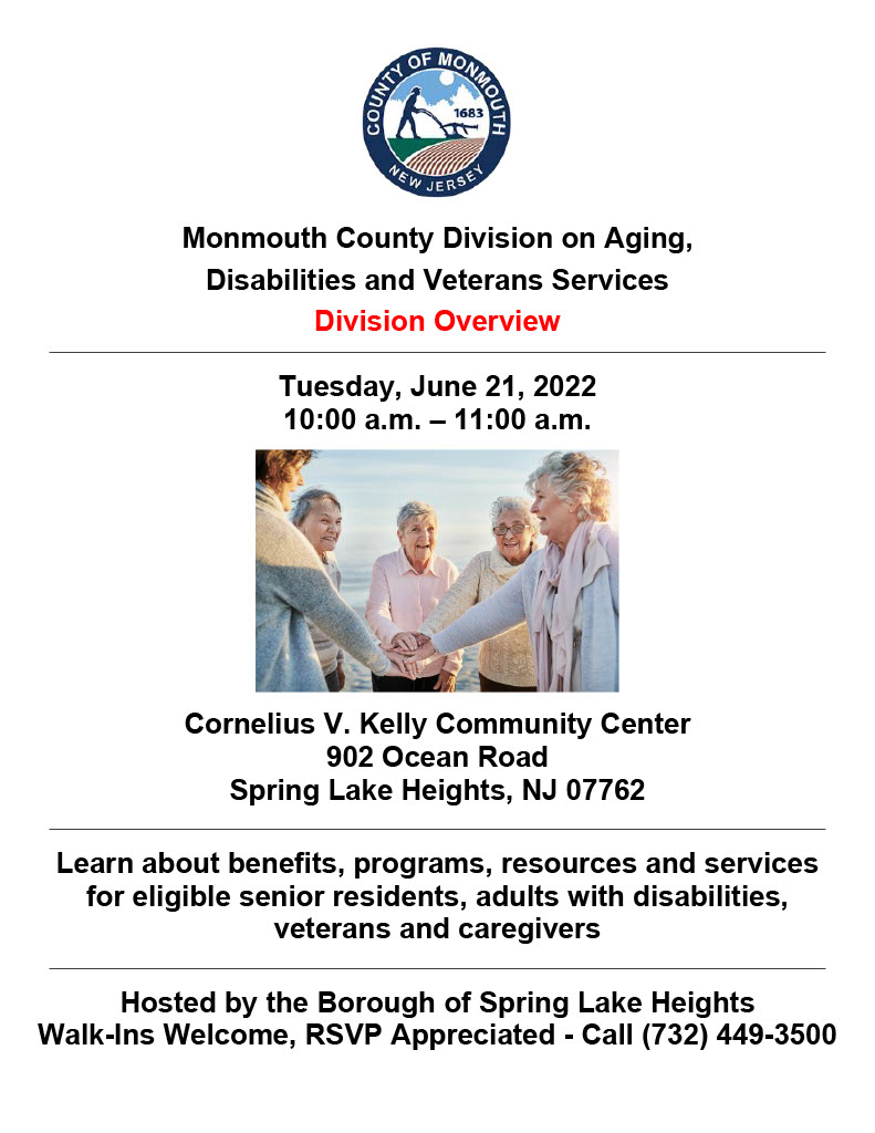 You are Invited to Join Caregiver Volunteers of Central Jersey, celebrating  30 years of service to seniors in Monmouth and Ocean Counties.